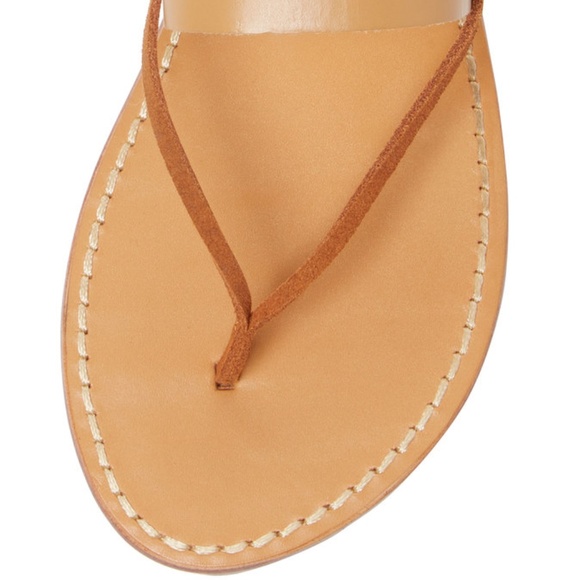 SOLUDOS Embroidered Tan Leather Lace Up Sandals - Picture 7 of 8